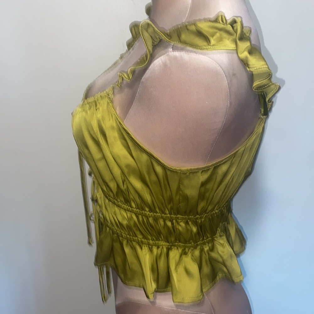 Mixed Threads Ruffle Tie Front Blouse - Picture 6 of 7